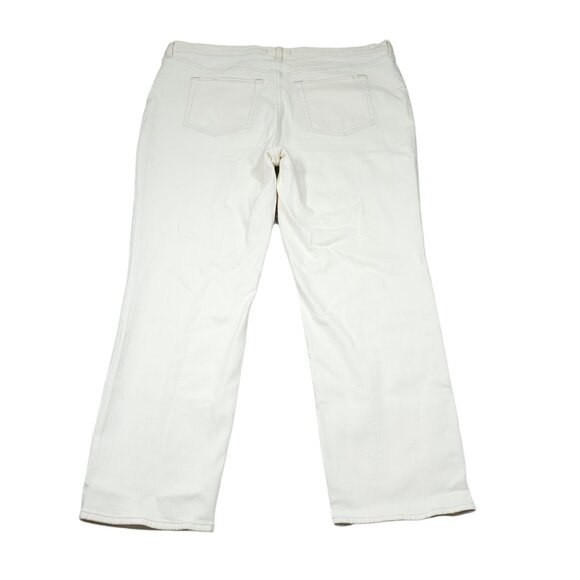 Abercrombie 90s Straight Ultra High Rise Jeans White Cream Size 22 36 Stretch - Picture 2 of 7